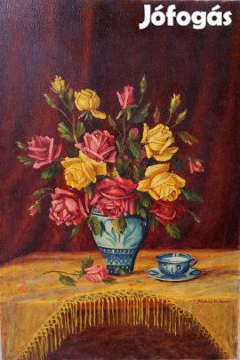 Molnár Z. János Virágcsendélet (1880-1960) Olaj,vászon