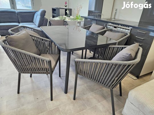 Mömax Toscana 7 részes kültéri étkezőgarnitúra