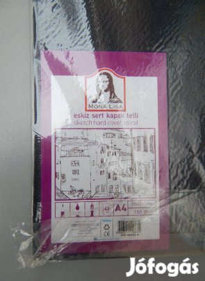 Mona Lisa művészeti rajz blokk fekete lapokkal