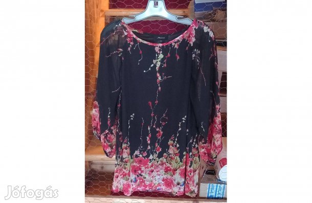 Monacco márkájú 42-es tunika átlátszó tüll ujjal - Új