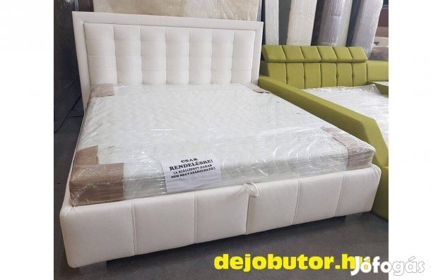 Monaco franciaágy 160x200 cm ágybetét + ágyneműtartó komplett fehér