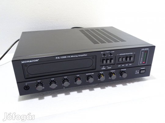 Monacor PA-1200 4-zónás PA monó keverőerősítő erősítő