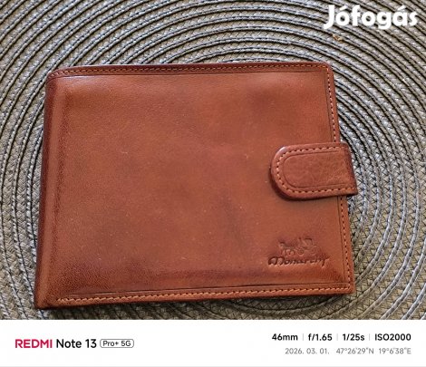 Monarchy új barna tárca bőrből. Gyönyörű elegáns .Utánvét 