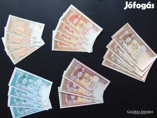 Mongólia 19 darab tugrik hajtatlan bankjegy