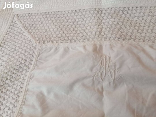 Monogramos Gyönyörű kis párna vánkos díszpárna nagyon régi
