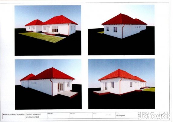 Monor kertvárosában 2 db társasházi lakás épül saját telekkel