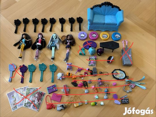 Monster High baba formajú tollak és kiegészítők egyben