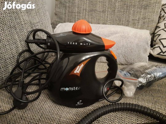 Monster kézi gőztisztító minden kiegészítővel egyszer használt sérült