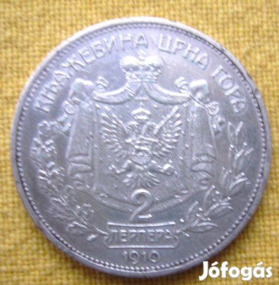 Montenegró Ezüst 2 Perper Miklós Cár Certivel