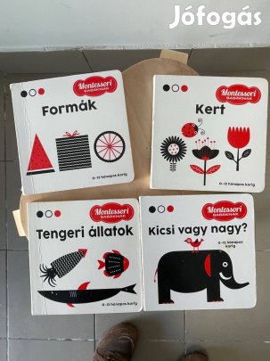 Montessori babáknak könyvcsomag (4 db) - Kontrasztos leporellók