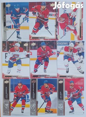 Montreal Canadiens NHL kártyák Suzuki Caufield Petry Toffoli