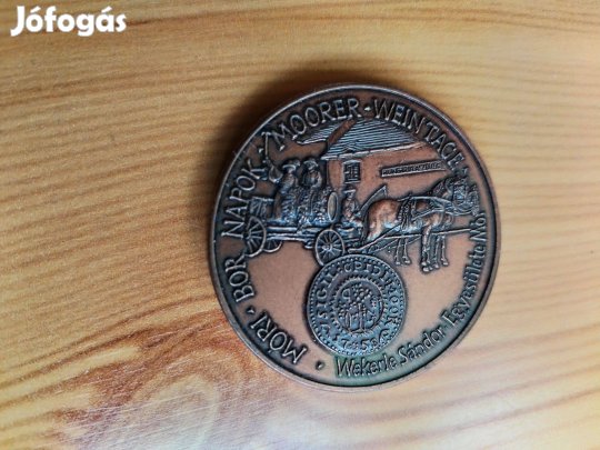 Móri bornapok Wekerle Sándor egyesület Szép bronz emlékérem
