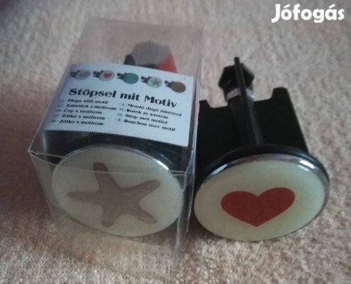 Mosdókagyló dugók különböző mintával 2 db,újak!/52