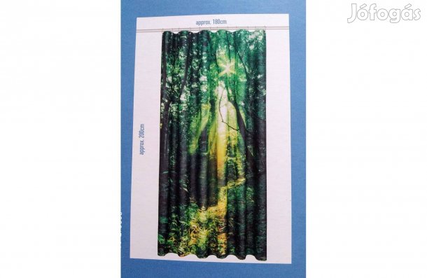 Mosható zuhanyfüggöny 180x200 cmpes vászon bontatlan Méhsejtes őserdő