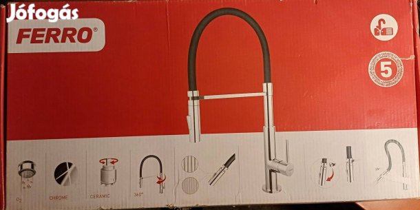 Mosogató csaptelep fekete flexibilis zuhanyváltós kifolyó eladó!