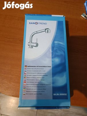 Mosogató kihúzható csaptelep Új Sanotrend zuhanyfejes