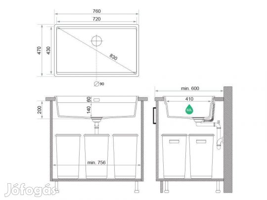 Mosogatótálca eladó