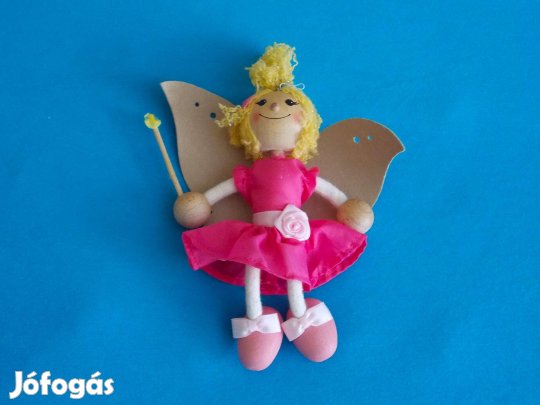 Mosolygós tündér figura, játék, 18 cm