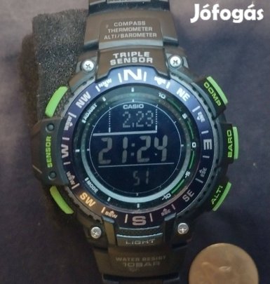 Most Bp-en! Casio SGW-1000 Triple Sensor Eredeti dobozában, papírokkal