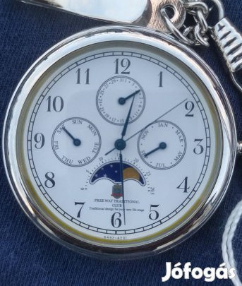 Most Bp-en! Free Way (Citizen/Miyota) Zsebóra Valódi Holdfázis kijelző