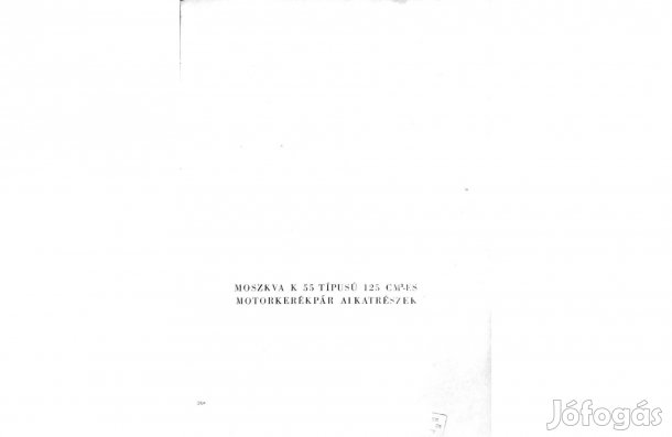 Moszkva K55 motorkerékpár alkatréész katalógus