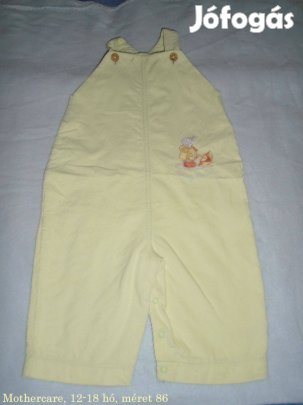 Mothercare mintás kantáros nadrág 12-18 hó (méret 86) sárga