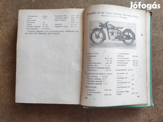 Motor Moped Robogó javítási kezelési karbantartási könyv 1959
