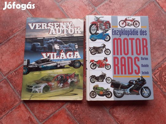 Motor Rads nagy enciklopédia német nyelven + Versenyautók világa egybe