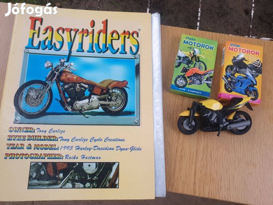 Motorkerékpár, motororos kártyák, iratgyűjtő - miniatűr jármű
