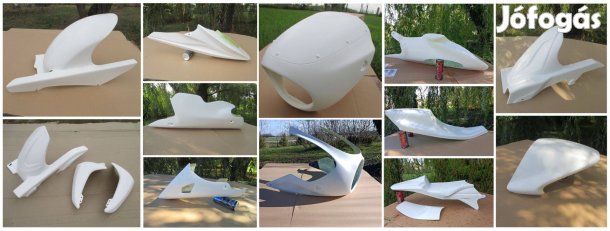 Motorkerékpár hasidomok, hátsó sárvédők, cafe racer idomok