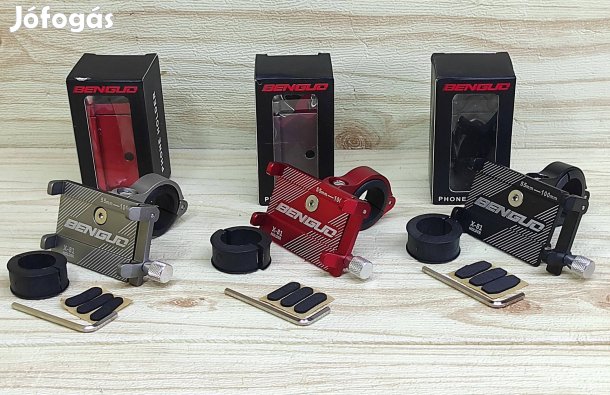 Motorkerékpár mobiltartó állvány, alumínium ötvözetből biztos rögzítés