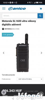 Motorola SL1600 ipari adóvevő