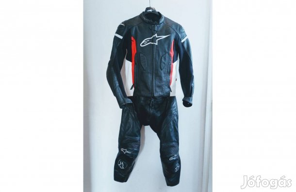 Motoros Bőrruha, 52-es. Alpinestars, Kétrészes, Újszerű Állapot