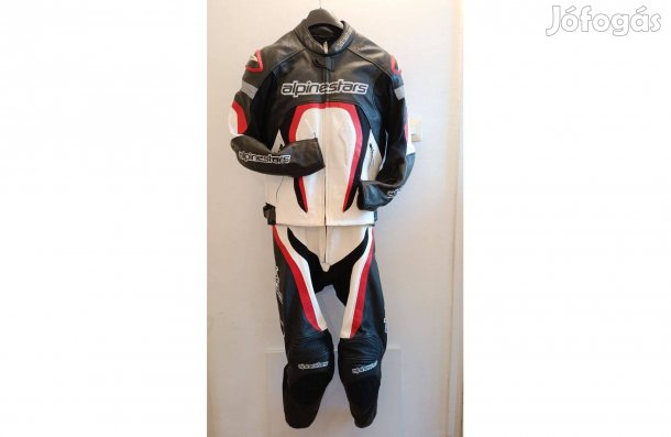 Motoros Bőrruha, Alpinestars, 52-es Kétrészes, A Feliratok Kopottak