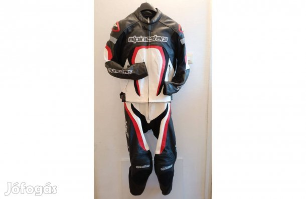 Motoros Bőrruha, Alpinestars, 52-es Kétrészes, A Feliratok Kopottak