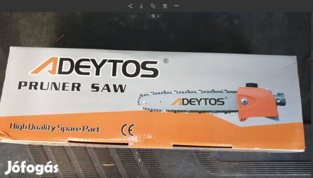 Motoros fűkaszára magassági ágvágó adapter 26mm csőre, 9 bordás