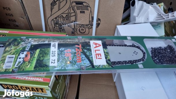 Motoros láncfűrészhez 72 szemes, 18"-os láncvezető 2 db lánccal