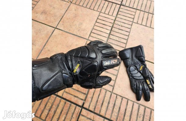 Motoros protektoros kesztyű kevlar bőrkesztyű M L