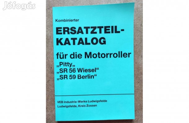 Motorroller Iwl SR56 Wiesel, SR 59 Berlin alkatrészkatalógus