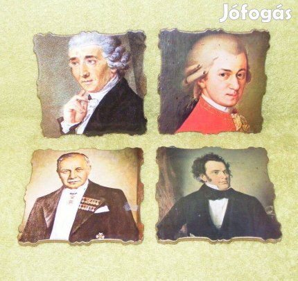 Mozart zeneszerzők poháralátét 4 db