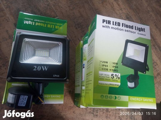 Mozgás érzékelős kültéri led lámpa 20w-os