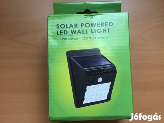 Mozgásérzékelős Napelemes Fali Lámpa