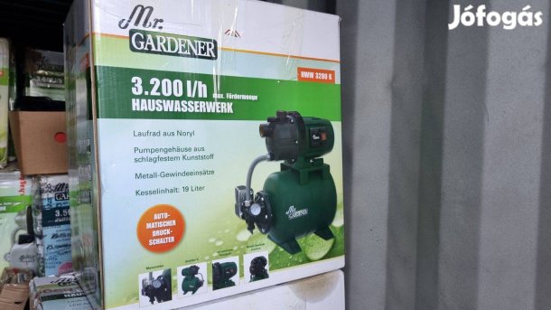 Mr. Gardener házi vízmű ,,Hww 3200 K" , hidrofor nyomáskapcsolóval