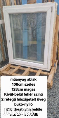 Műanyag ablak 108*128