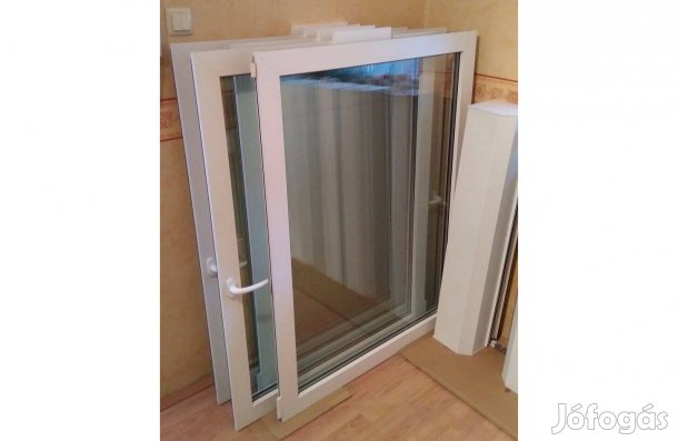 Műanyag ablak + redőny, 107cm*203.5cm, 4db, bontott, egyben