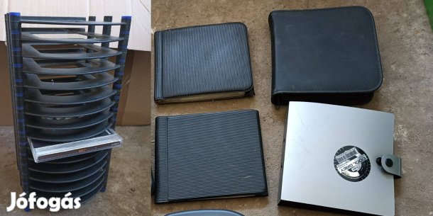 Műanyag állvány lapozós mappa CD DVD lemez tartó Cd tartó