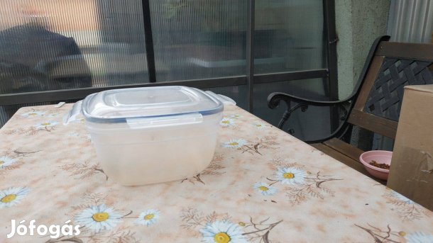 Műanyag átlátszó csatos tárolóedény