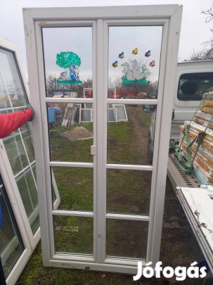 Műanyag erkély / terasz ajtó 109 cm x 219 cm