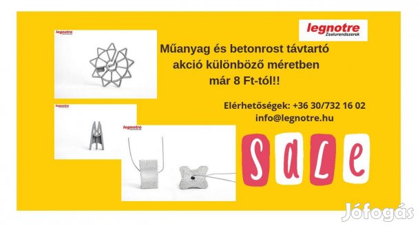 Műanyag és betonrost távtartó akciós áron készletről