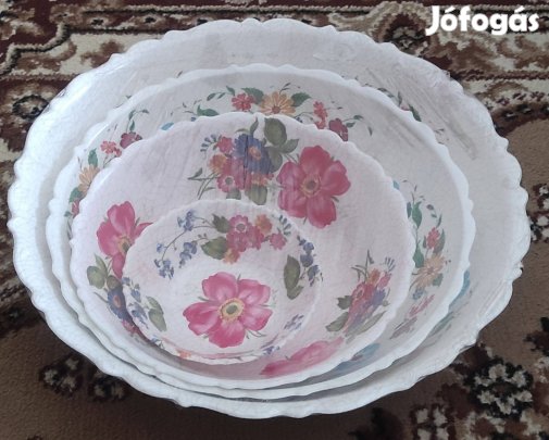 Műanyag gyümölcsöstál készlet 4 db, bontatlan